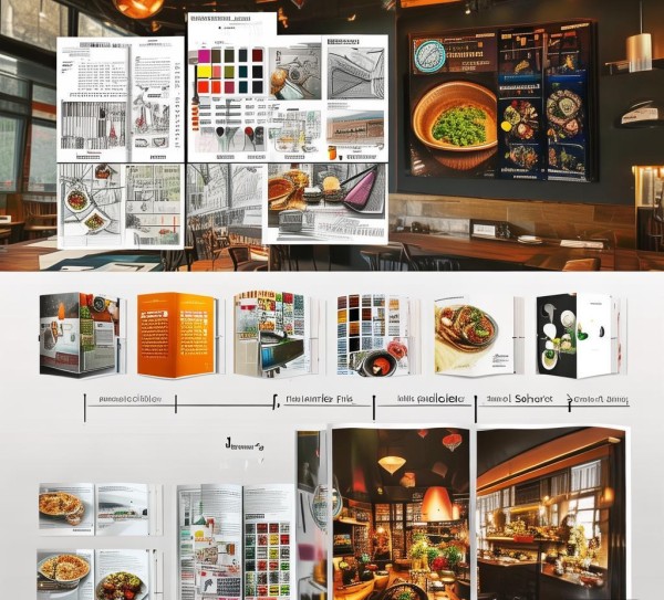餐厅产品展示画册设计图，从灵感到交付的完整旅程